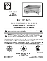 Bakers Pride CookLine XMG-24 Installation And Operating Instructions Manual preview