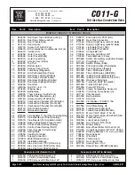 Preview for 3 page of Bakers Pride Cyclone CO11-G Parts List
