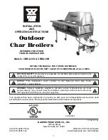 Preview for 1 page of Bakers Pride Dante CBBQ-30S Install And Operation Instructions