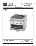 Bakers Pride DANTE CTB-24R Parts List preview