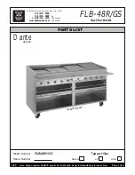 Bakers Pride Dante FLB-48R/GS Parts List preview