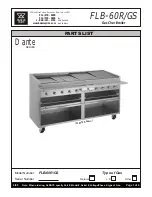 Bakers Pride Dante FLB-60GS Parts List preview