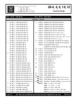 Предварительный просмотр 3 страницы Bakers Pride DANTE XX-10 Parts List