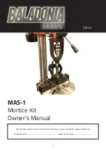 BALADONIA TOOLS MAS-1 Owner'S Manual preview