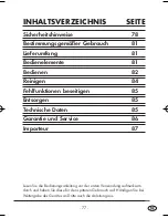 Preview for 79 page of Balance KH 5513 Operating Instructions Manual