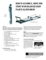 Preview for 2 page of Balanced Body IQ REFORMER Instructions Manual