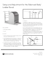 Preview for 1 page of Balanced Body Ladder Barrel Setup And Adjustment