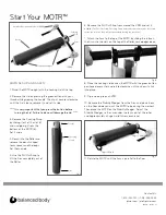 Balanced Body MOTR Set-Up And Safety Instructions preview