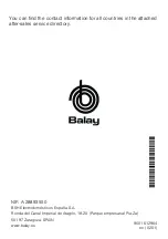 Preview for 48 page of BALAY 3SB590B Installation And Operating Instructions Manual