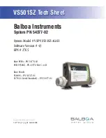 Balboa Instruments VS Series Tech Sheet preview