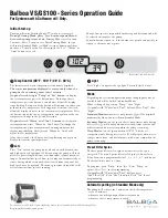 Preview for 1 page of Balboa Water Group VS100 Series Operation Manual