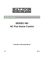 Preview for 1 page of Baldor 18H Series Installation & Operating Manual
