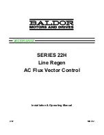 Предварительный просмотр 1 страницы Baldor 22H series Installation & Operating Manual