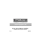 Baldor BC140 Installation And Operation Manual preview