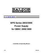 Предварительный просмотр 2 страницы Baldor BPS 2000 Series Installation & Operating Manual