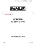 Preview for 1 page of Baldor LD Series Installation And Operating Manual