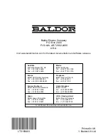 Предварительный просмотр 166 страницы Baldor MDH1A05TB-RC23 Installation Manual