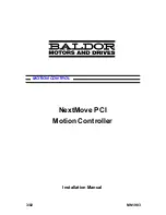 Предварительный просмотр 1 страницы Baldor NextMove PCI Installation Manual