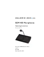 Baldwin Boxall BDM 400 Operating Instructions Manual preview