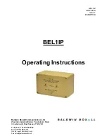 Baldwin Boxall BEL1IP Operating Instructions preview