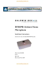 Предварительный просмотр 1 страницы Baldwin Boxall BVRAMB Operating Instructions Manual