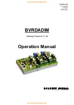 Предварительный просмотр 1 страницы Baldwin Boxall BVRDADIM Operation Manual