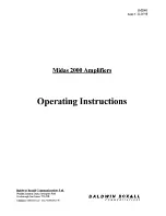 Baldwin Boxall Midas 2000M Operating Instructions Manual preview