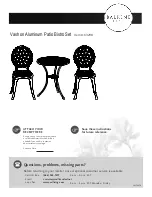 Balkene Home Vashon Aluminum Patio Bistro Set 63290 Assembly Instructions Manual предпросмотр