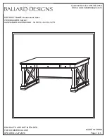 Предварительный просмотр 1 страницы Ballard Designs Bourdonnais Desk Manual