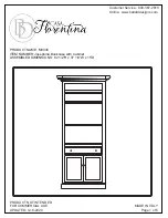 Preview for 1 page of Ballard Designs CASA Florentina Josephina Bookcase with Cabinet... Manual