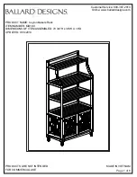 Ballard Designs Ceylon Bakers Rack MD10 Quick Start Manual preview