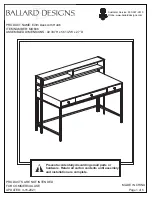 Ballard Designs Edith Desk with Hutch MO606 Assembly preview