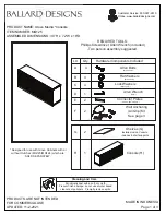 Предварительный просмотр 1 страницы Ballard Designs Grove MQ125 Assembly Instructions