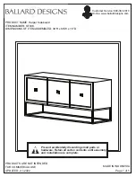 Ballard Designs Harper Sideboard SF038 Assembly Instructions preview