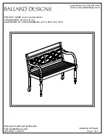 Ballard Designs JC102 Assembly Instructions предпросмотр