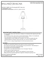 Ballard Designs LA245 Manual preview
