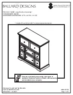 Ballard Designs Large Eastman Secretary MO386 Assembly Instructions preview