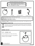 Предварительный просмотр 2 страницы Ballard Designs LO483 Quick Start Manual