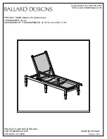 Ballard Designs Madison Poolside Chaise JC152 Manual preview