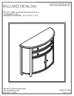 Ballard Designs Newport Demilune TC351 Quick Start Manual предпросмотр