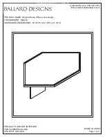 Preview for 1 page of Ballard Designs Original Home Office Corner Desk M0239 Manual