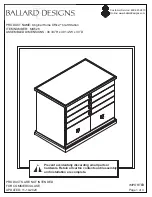 Ballard Designs Original Home Office Craft Station MO528 Assembly Instruction preview