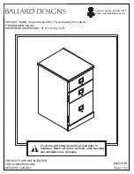 Preview for 1 page of Ballard Designs Original Home Office MO232 Manual