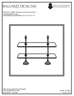 Preview for 1 page of Ballard Designs Patisserie Glass Serving Stand BT450 Assembly Instructions