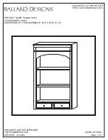 Ballard Designs Paulette Hutch SK014 Quick Start Manual preview