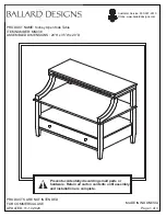 Preview for 1 page of Ballard Designs Sidney MN038 Assembly Instructions