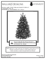 Ballard Designs STAKED TWINKLING FRASIER FIR TREE 4FT Assembly Instructions preview