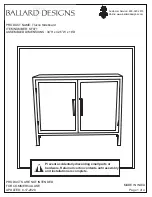 Preview for 1 page of Ballard Designs Trucco SF071 Quick Start Manual