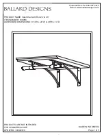 Предварительный просмотр 1 страницы Ballard Designs WS956 Manual