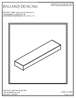 Предварительный просмотр 1 страницы Ballard Designs WS959 WHT 24 Instructions